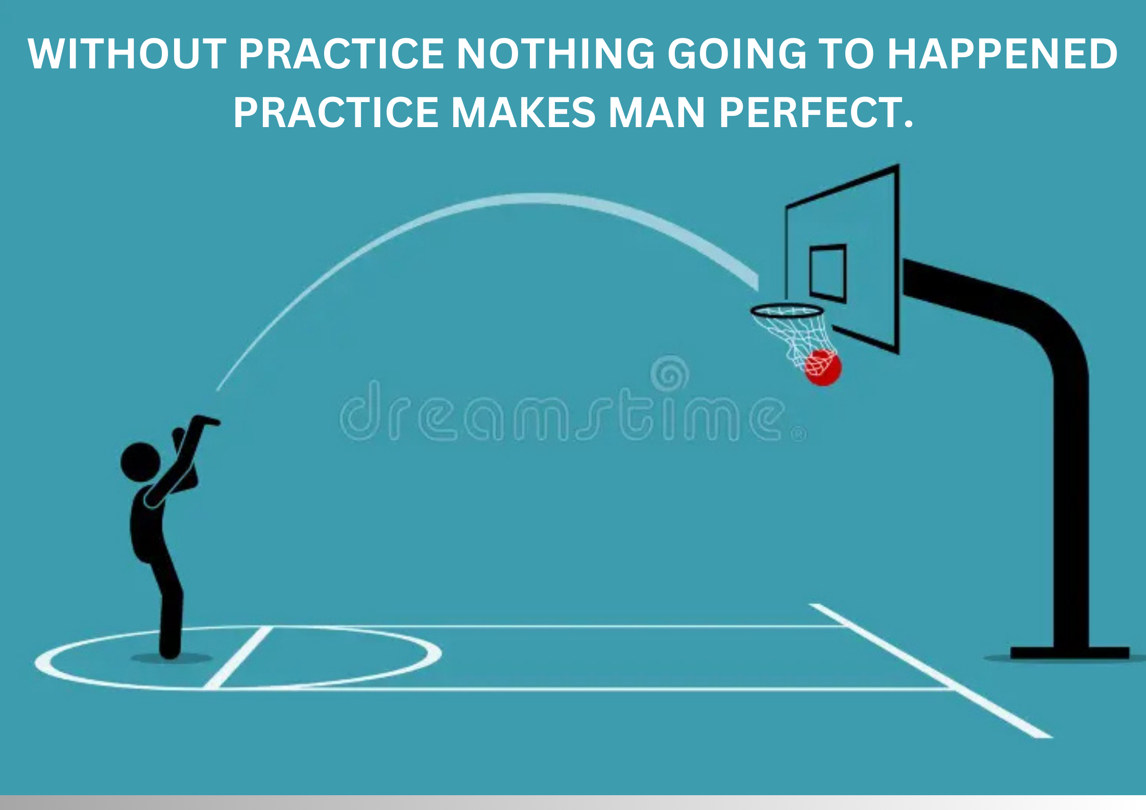 Without practice nothing going to happened practice makes man perfect.